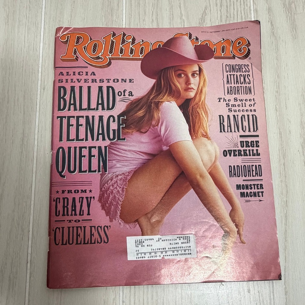 Rolling Stone Magazine Issue 716 Alicia Silverstone September 1995 Pink Clueless